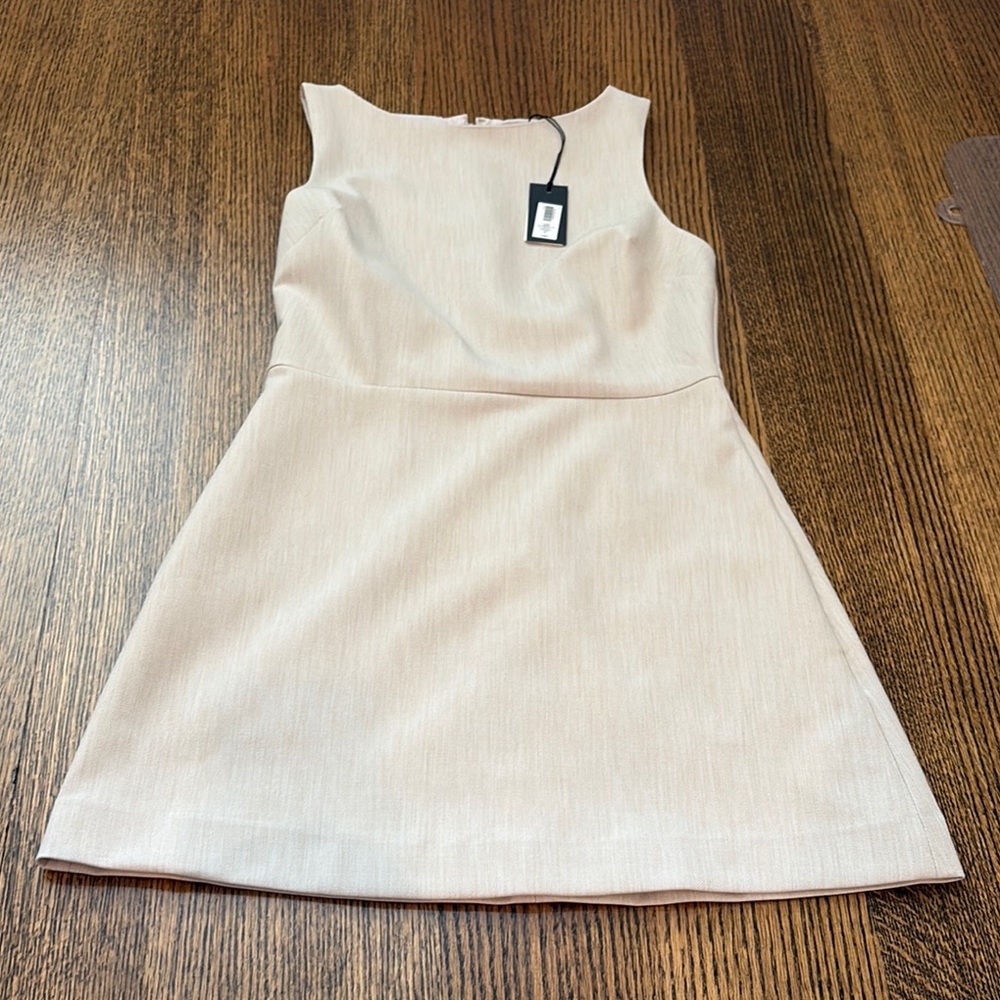 Aritzia Cream A-Line Mini Dress Sleeveless